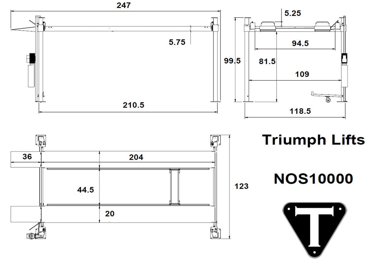 NOS10000 Car Lift Four Post Auto Parking Lift